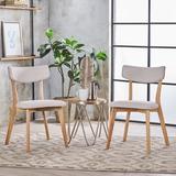 Chazz Mid Century Upholstered Dining Chairs (Set of 2) by Christopher Knight Home