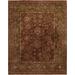 Agra All-Over Floral Hand-Knotted Wool Indian Oriental Area Rug - 9'10" x 7'11"