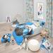 Designart 'Pug Dog with Mirror Sunglasses' Modern & Contemporary Bedding Set - Duvet Cover & Shams