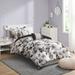 Renee Black/ White Floral Print Comforter Set by Intelligent Design