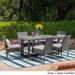 Harlowe Outdoor 7 Piece Wicker Dining Set with Cushions by Christopher Knight Home