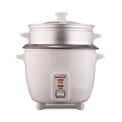 Brentwood 15-Cup(Uncooked) Rice Cooker and Food Steamer, White