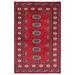 HERAT ORIENTAL Handmade One-of-a-Kind Bokhara Wool Rug 2'7 x 4'1 - 2'7 x 4'1