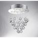 Chrome Stainless Steel Flush Mount with Clear Crystal