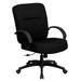 Werth Big and Tall Black Fabric Executive Swivel Office Chair with Extra Wide Seat and Height Adjustable Arms