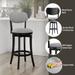 Hillsdale Sloan Wood Bar Height Swivel Stool - 20"W x 17"D x 43.25"H