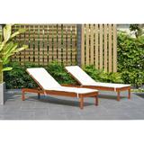 Amazonia Pacific 2-piece Wheel Lounger Set with White Cushions
