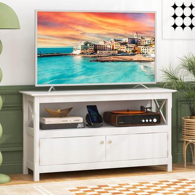 Wooden TV Stand Entertainment Center for TV up to 50"