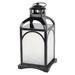 10.8" H Black Metal Hanging and Tabletop Battery-Operated LED Lantern