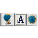 'Adventure Awaits' 3-Pc Wrapped Canvas Monogram Nursery Wall Art Set