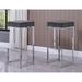 Best Master Furniture Silver Velvet Bar Stool (Set of 2)