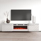 Luxe WH-EF Wall Mounted Electric Fireplace Modern 72" TV Stand