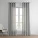 Exclusive Fabrics Grommet Solid Faux-linen Sheer Curtain (1 Panel)