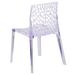 Transparent Stacking Side Chair with Artistic Pattern Design - 20.5"W x 22"D x 32"H - 20.5"W x 22"D x 32"H