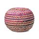 Brooklyn Rug Co Ling Round Knit Filled Ottoman Pouf