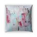 Kavka Designs blue; pink big city girl outdoor pillow with insert