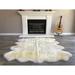 Dynasty Natural 8-Pelt Luxury Long Wool Sheepskin Shag Rug - 5'5 x 6'8"