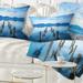 Designart 'Deep into the Sea Pier' Seascape Throw Pillow