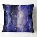 Designart 'Blue Polygonal Mosaic Pattern' Abstract Throw Pillow