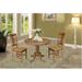 36" Round Top Pedestal Dining Table with 2 San Remo Chairs - 3 Piece Set