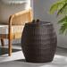 Canary Outdoor 14-inch Wicker Side Table by Christopher Knight Home