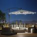 10 Ft. Solar Power Lighted Patio Umbrella with Base Stand
