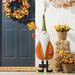 Glitzhome 48"H Fall Thanksgiving Metal Gnome Standing Decor