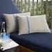 Humble + Haute Sunbrella Cast Silver and Canvas Capri Small Flange Indoor/ Outdoor Lumbar Pillow, Set of 2
