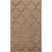 Trellis Wool/ Silk Modern Oriental Area Rug Hand-Tufted Foyer Carpet - 4'0" x 6'0"