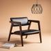 SAFAVIEH Couture Éclair Mid-Century Leather Chair - 26" W x 29.9" L x 27.1" H