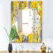 Designart 'Grey and Yellow Abstract Pattern' Modern Mirror - Frameless Contemporary Printed Wall Mirror