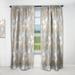 Designart 'Luxury geometric fall leaves pattern' Mid-Century Modern Blackout Curtain Single Panel