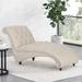 Varnell Contemporary Button Tufted Chaise Lounge by Christopher Knight Home - 64.25" L x 29.00" W x 33.75" H