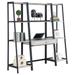 Coaster Furniture Pinckard Grey Stone and Black 3-piece Ladder Desk Set