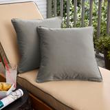 Sunbrella Canvas Charcoal Corded Indoor/ Outdoor Pillow Set (Set of 2)