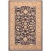 Shabby Chic Ziegler Ria Blue Tan Hand-knotted Wool Rug - 6 ft. 4 in. X 9 ft. 4 in.