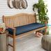 Sunbrella Indigo Blue Indoor/Outdoor Bench Cushion, Corded - 60 in W x 19 in D