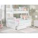 Columbia Bunk Bed Twin over Full with 2 Raised Panel Bed Drawers in White