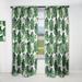 Designart 'Monstera Leaves with Blossoming Exotic White Flowers' Floral Blackout Curtain Single Panel