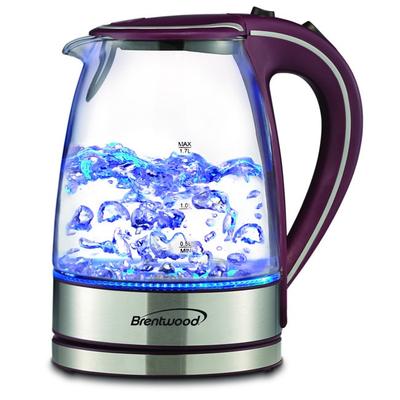 Brentwood KT-1900PR Royal Edition Purple Steel/ Glass 1.7-liter Cordless Electric Kettle