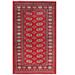 HERAT ORIENTAL Handmade One-of-a-Kind Bokhara Wool Rug - 3'1 x 5'1