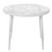 LeisureMod Devon Round Glass Top Aluminum Base Outdoor Side Table - 23 x 23