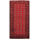 Geometric Balouch Oriental Foyer Size Area Rug Wool Hand-knotted - 3'6" x 6'2"