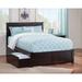 Nantucket Full Platform Bed with Footboard and 2 Bed Drawers Espresso