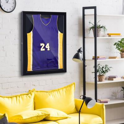 HOMCOM 24" x 32" Sports Jersey Memorabilia Shadow Box Frame Acrylic Display Case - Black