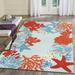 Liora Manne Ravella Ocean Scene Indoor/Outdoor Rug Aqua 5' x 7'6"