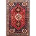 Geometric Shiraz Persian Area Rug Wool Handmade Decorative Carpet - 4'1" x 5'8"