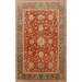 Vegetable Dye Floral Oushak Oriental Area Rug Wool Handmade Carpet - 7'11" x 10'3"