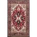 Traditional Geometric Heriz Oriental Area Rug Hand-knotted Wool Carpet - 4'0" x 6'0"