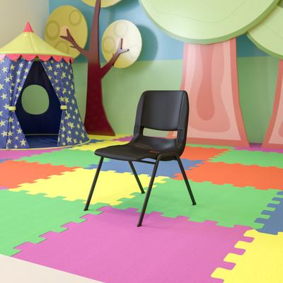 5 Pack 440 lb. Capacity Kid's Ergonomic Shell Stack Chair - 19.25